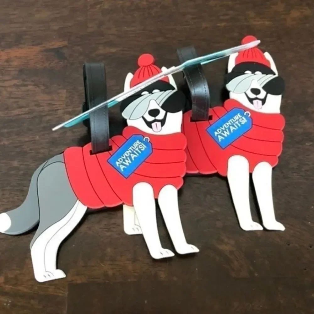 Siberian Alaskan Husky Dog Travel Adventure Luggage ID Tags